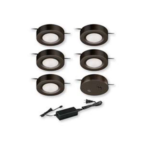 Bronze LED Under Cabinet Puck Light 5-Pack Kit G980