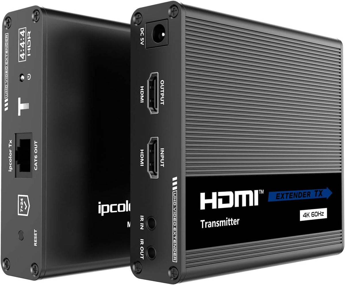 4K@60Hz HDMI Extender Single Cat6/6A/7 230Ft Transmitter and Receiver E666074