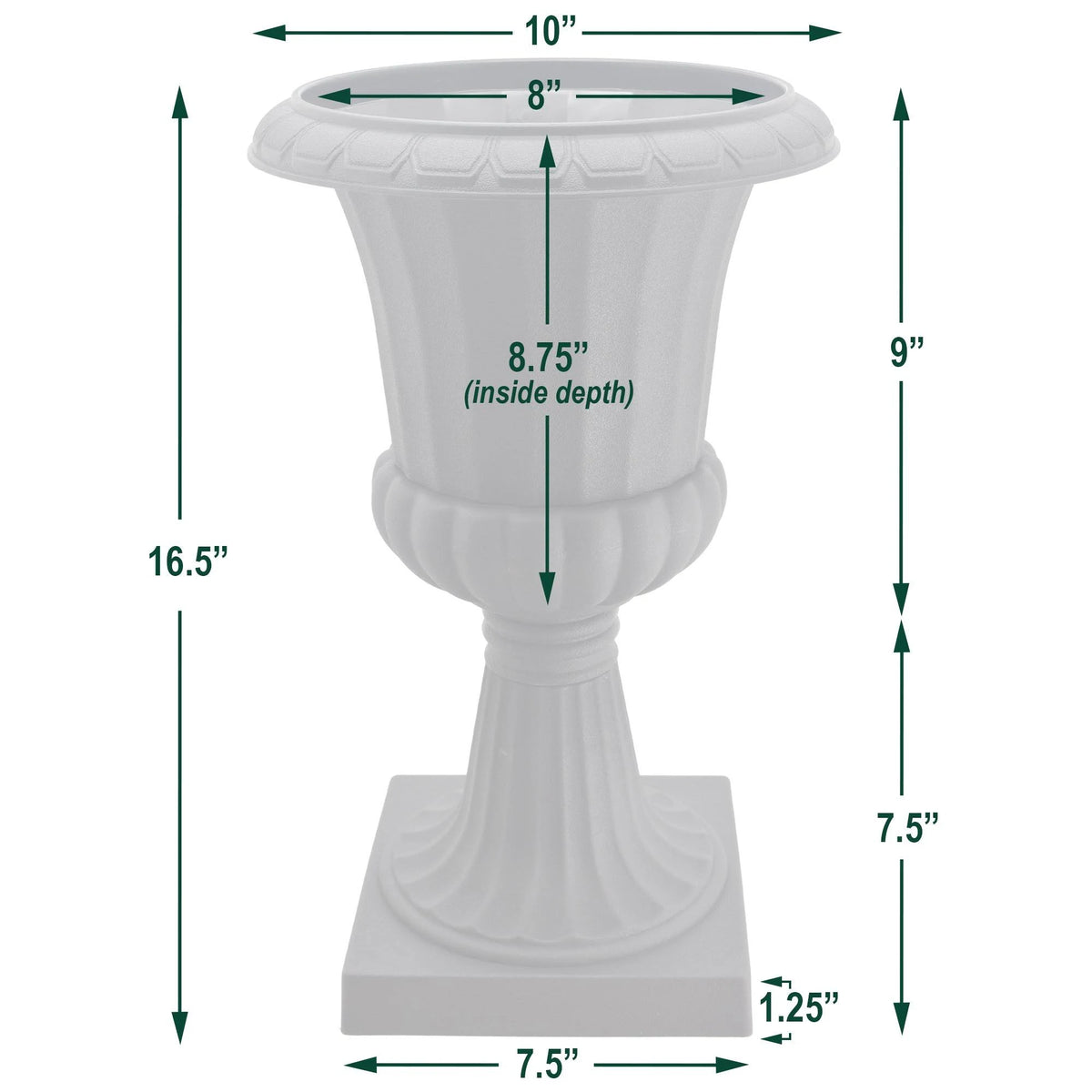 Black Plastic Urn Pack of 2 G435