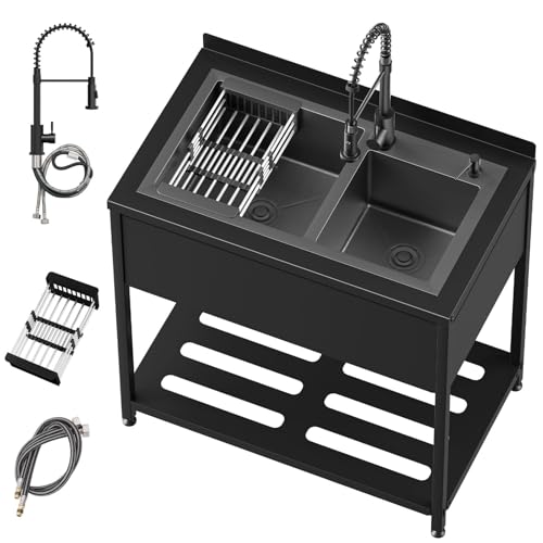 Stainless Steel Utility Sink with Faucet and Drain Kit O41244