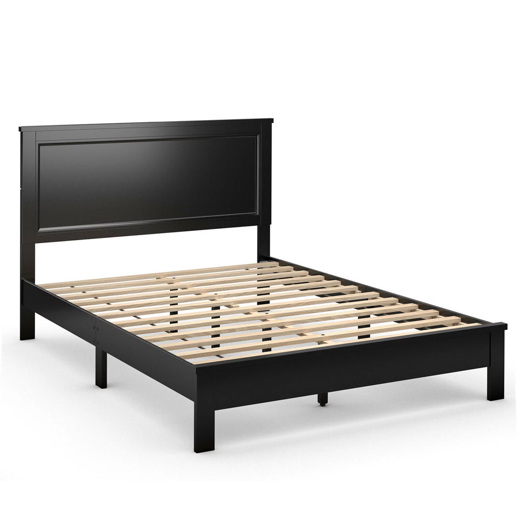 Twin Size Walnut Platform Bed Frame M504