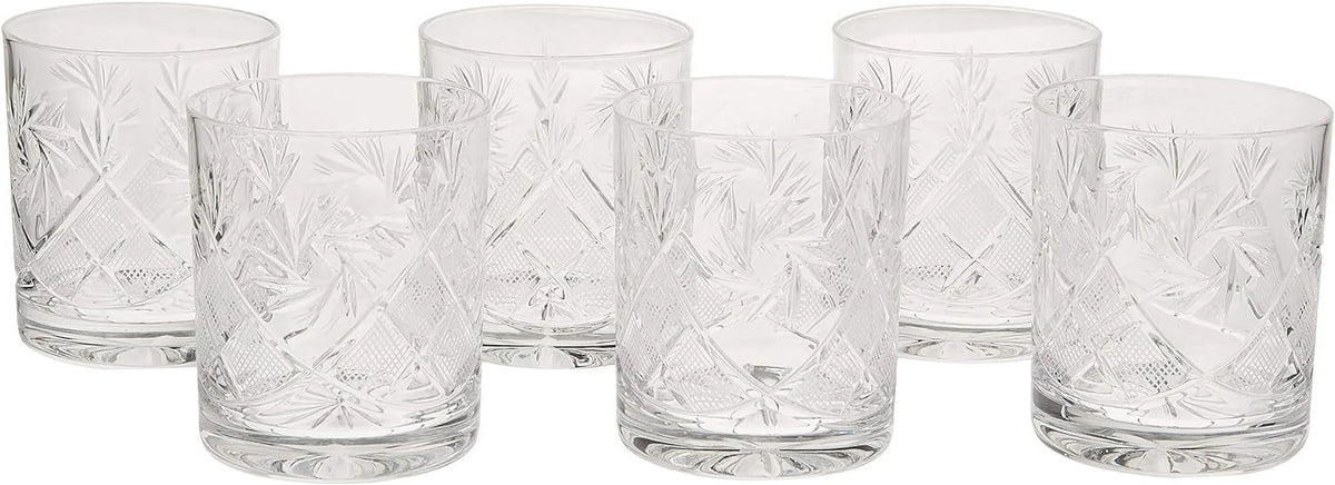 Set Of 6 11-Oz Crystal Whiskey Glasses X39519