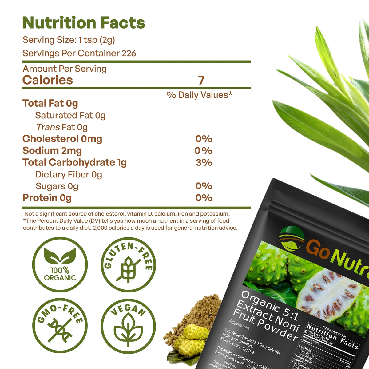 Organic Noni Fruit Powder 16 oz W7596