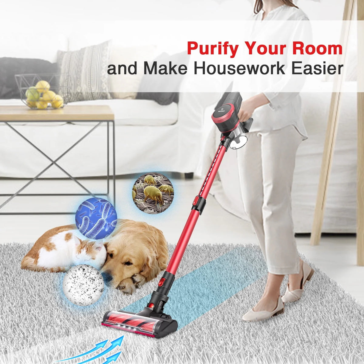 Cordless Stick Vacuum Cleaner 23Kpa W4281