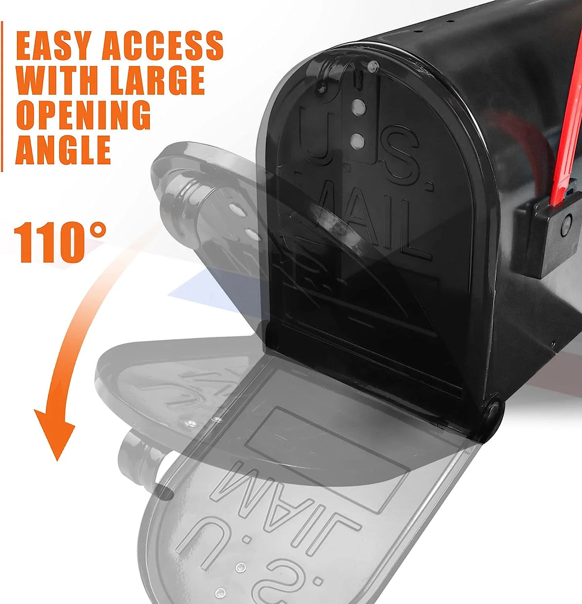 Aluminum Mailbox Door Replacement with Magnet Closure Z891