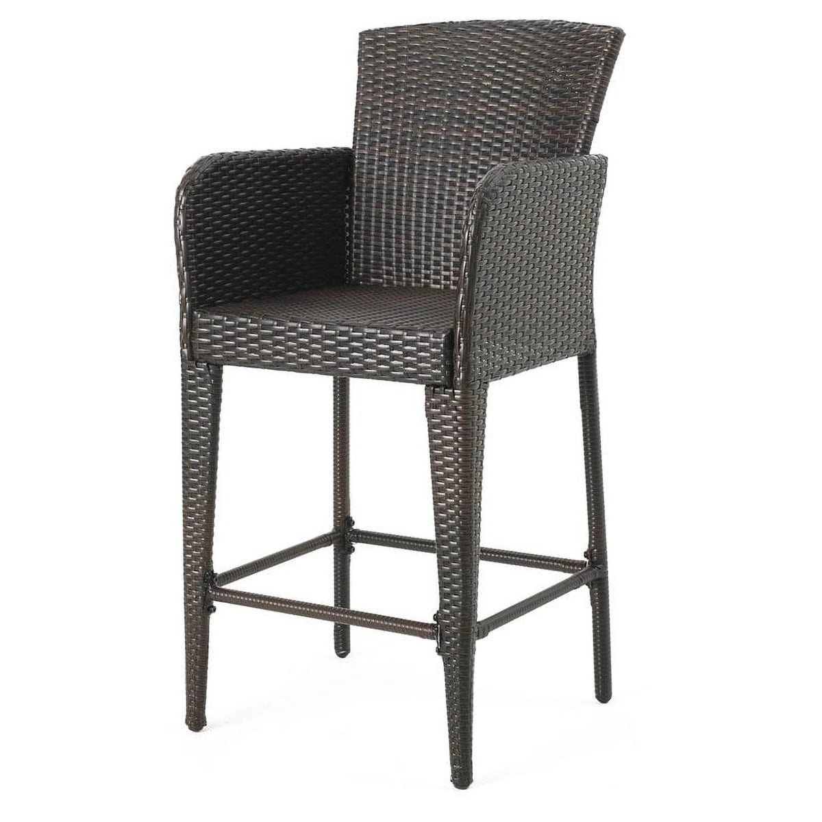 Multi Brown Wicker Barstool Set of 2 W803544