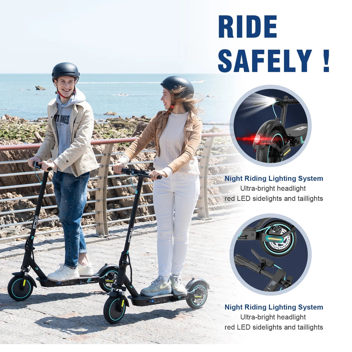 Electric Scooter with APP Control, 350W Motor, 19 mph Y642375