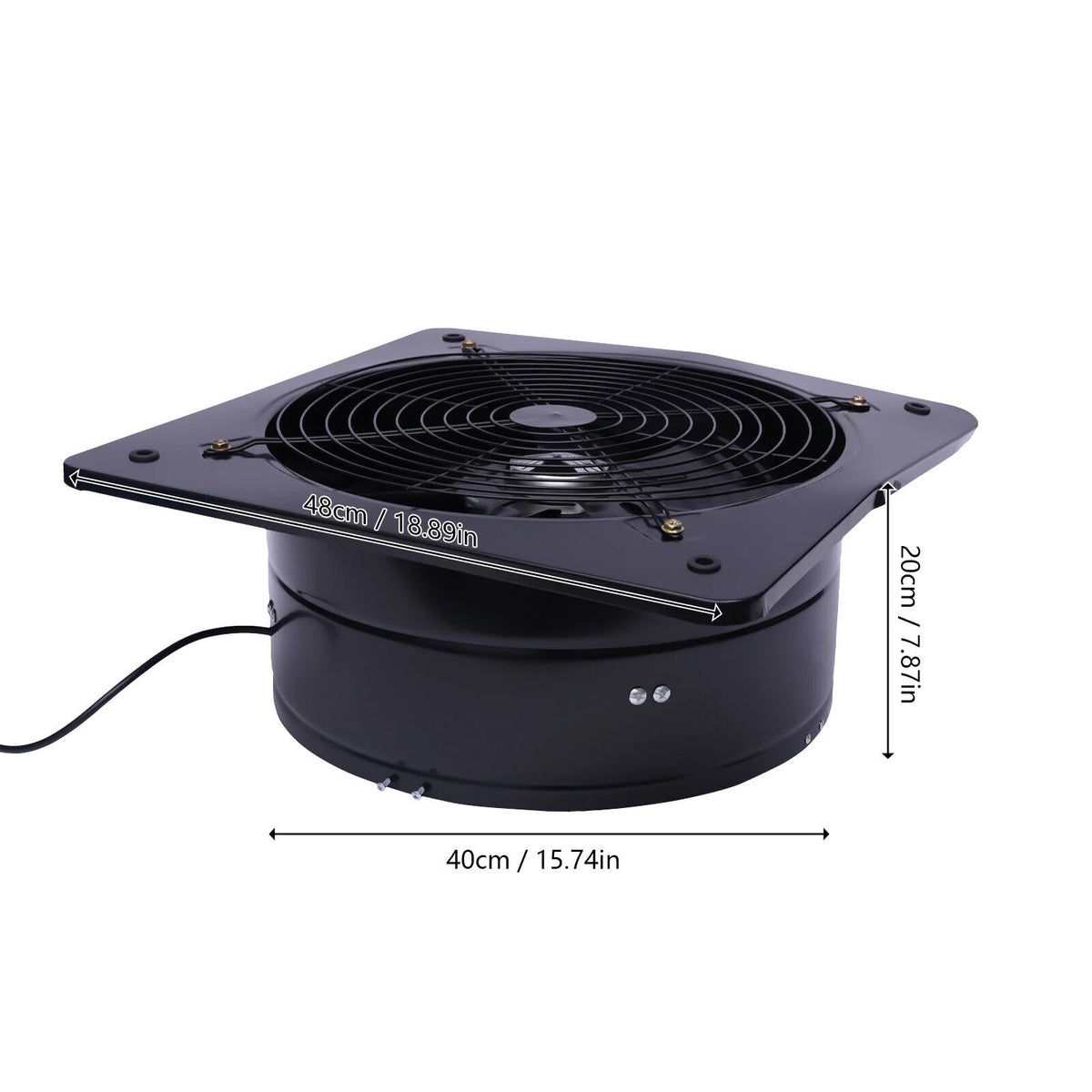 16" 750W Electric Ventilation Exhaust Fan Black N2801