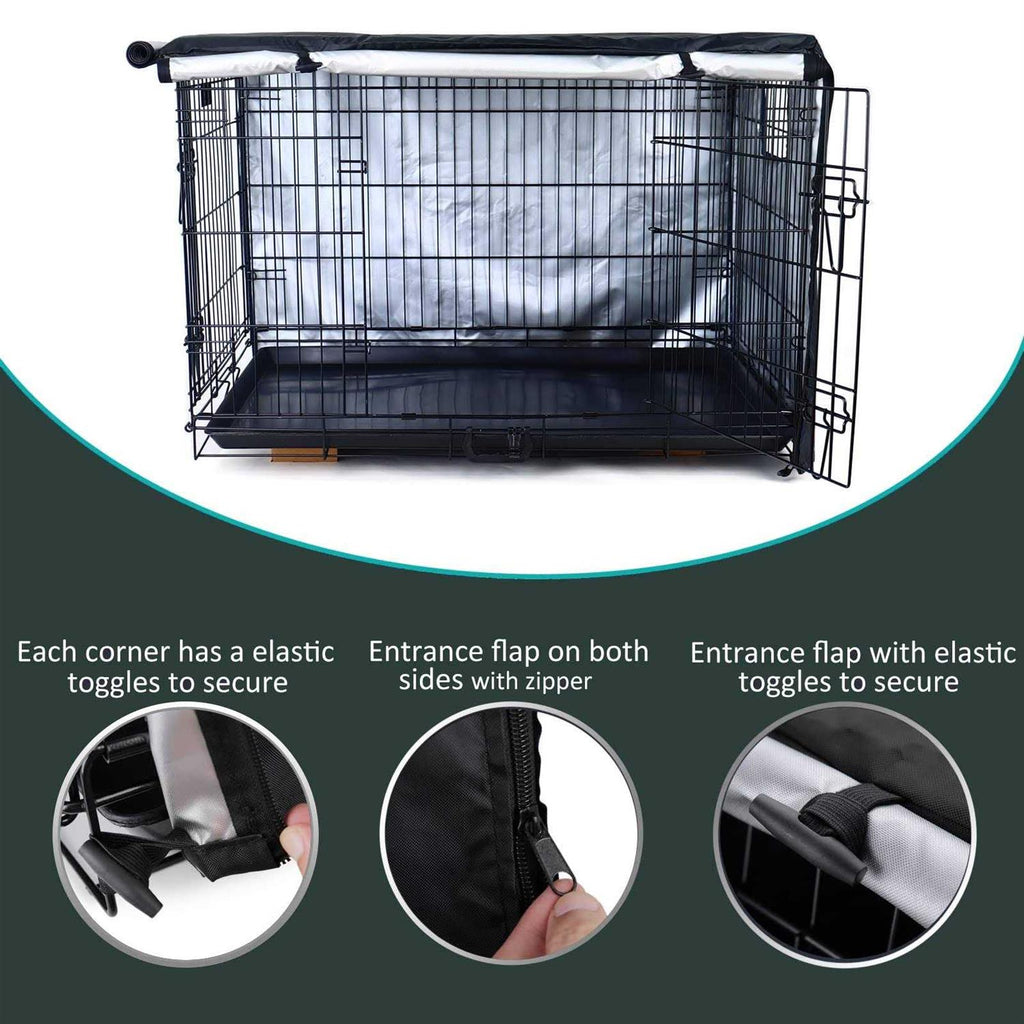 Waterproof Anti-UV Double Door Dog Crate Cover D21293