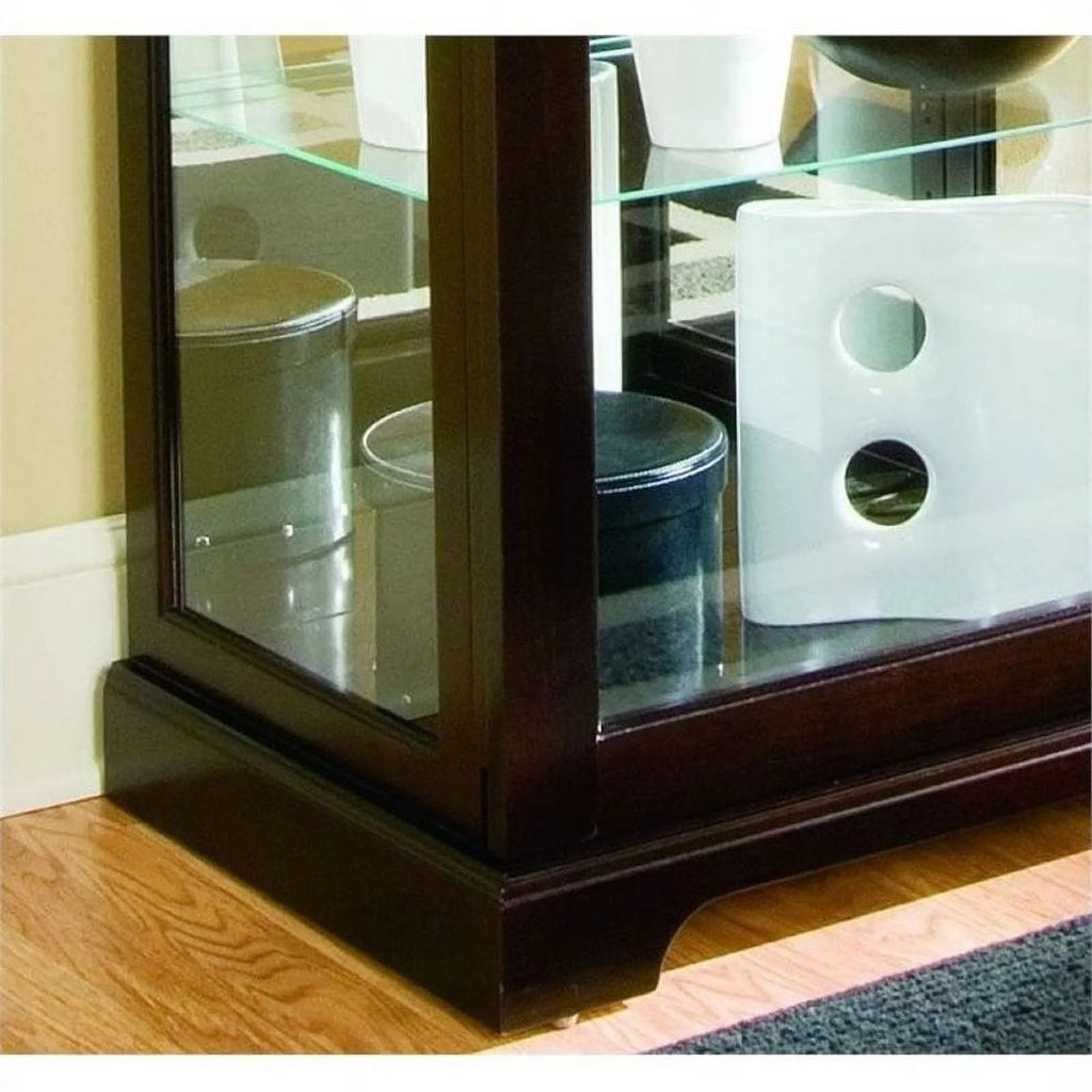 Chocolate Cherry Curio Cabinet D8741