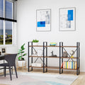 Antique Walnut Wood and Metal Display Etagere Bookcase I898
