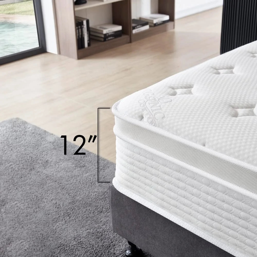 Full Size 12 Inch Memory Foam Spring Hybrid Mattress O424691