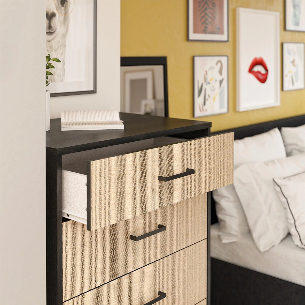 Ivory Oak 5 Drawer Dresser J299