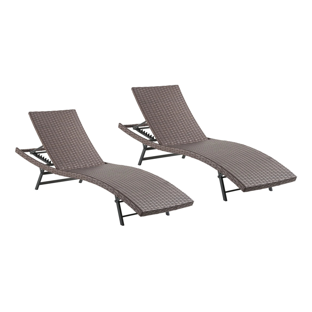 Wicker Outdoor Chaise Lounge, Set of 2 J14162