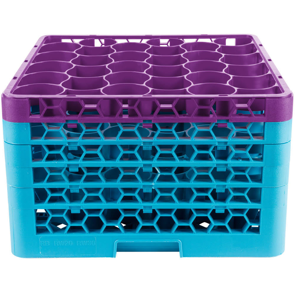 30 Compartment Lavender Glass Rack with 5 Extenders A38405