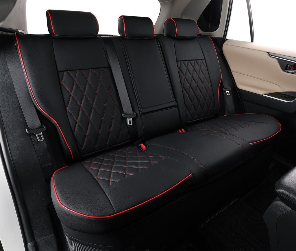 Custom Fit Full Set Car Seat Covers Leatherette Black Gray P1990