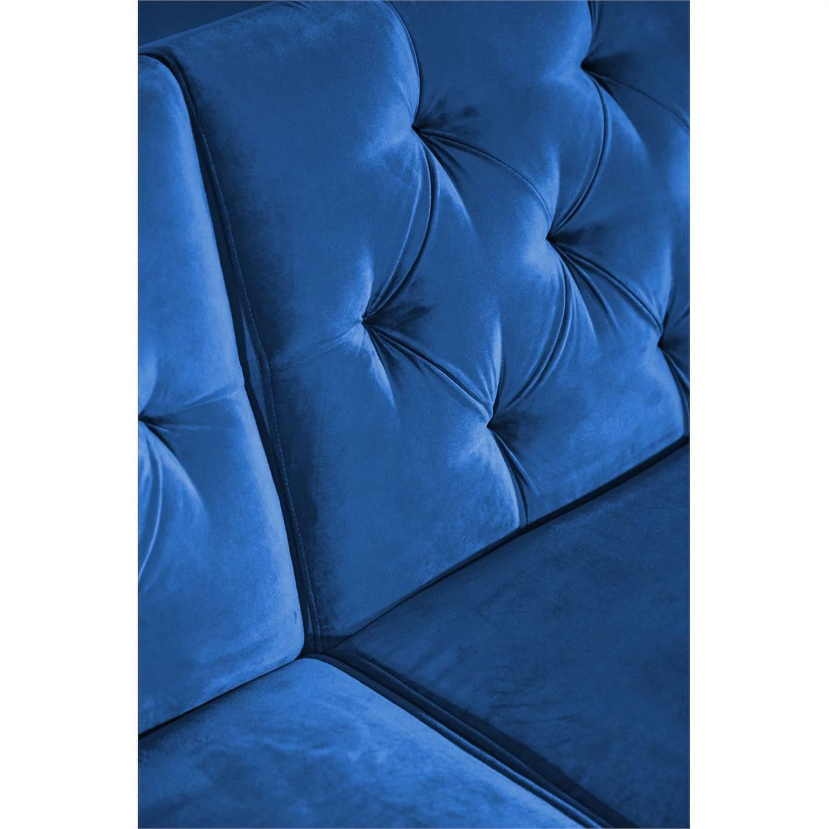 Blue Velvet Convertible Sofa Bed K395