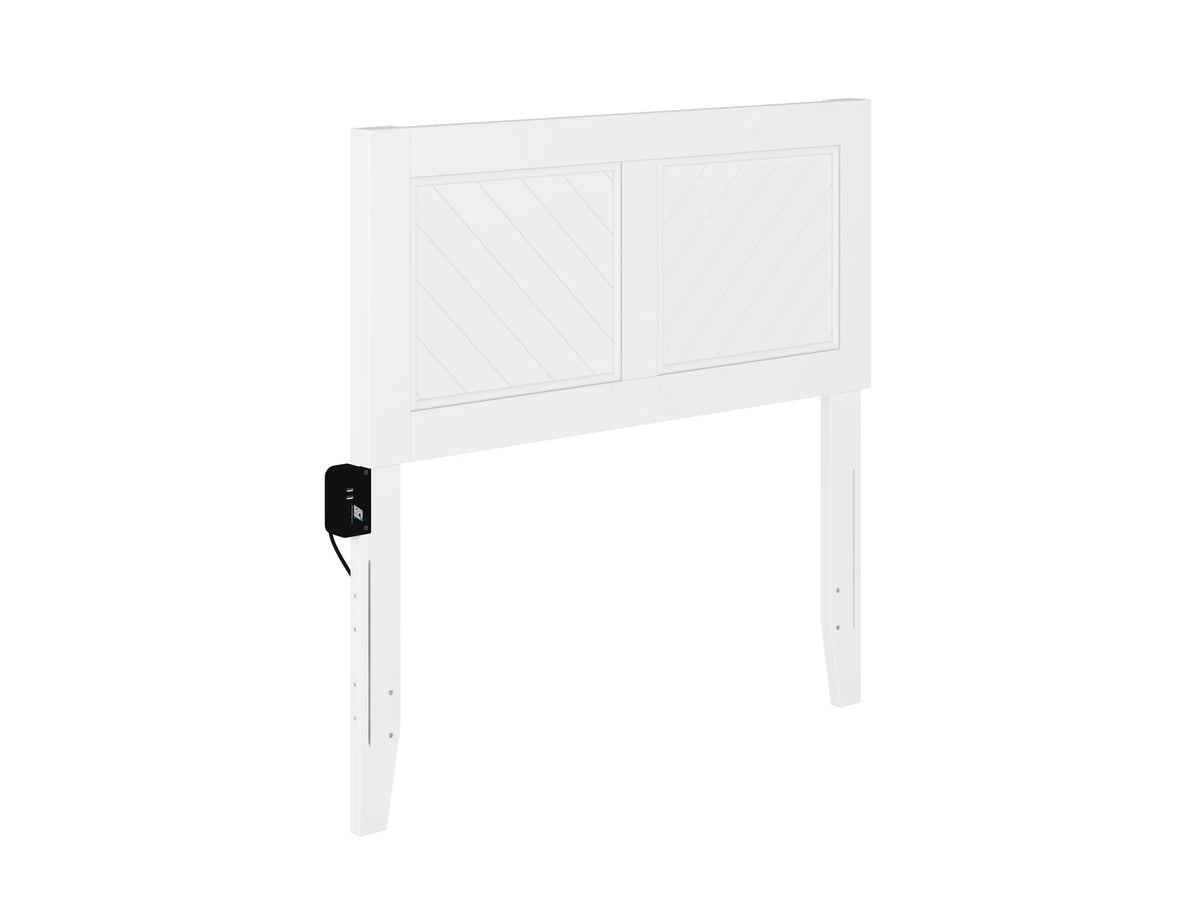 White Solid Wood Twin Headboard V975110