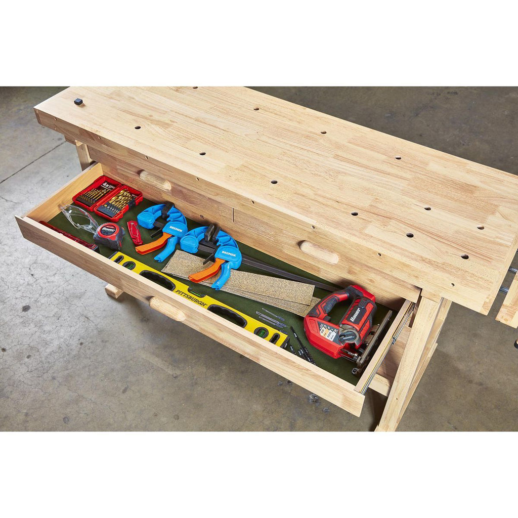 60 in. 3-Drawer Hardwood Workbench D70954