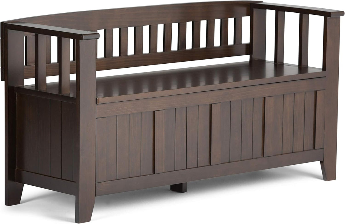Solid Wood 48 inch Wide Entryway Storage Bench B506782
