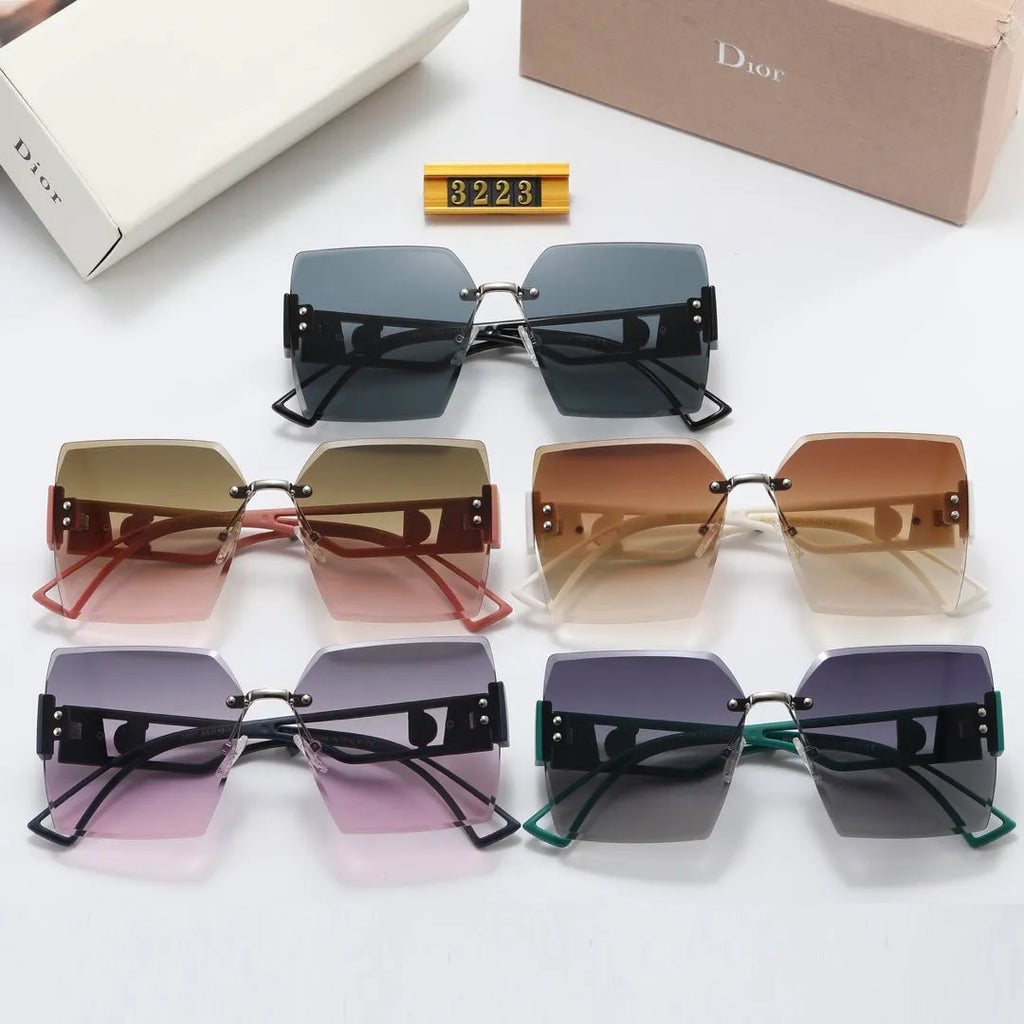 Rimless Nylon Lens Polarized Sunglasses E4695