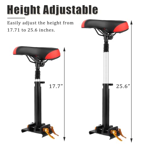 Adjustable Electric Scooter Seat with PU Cushion and Aluminum Rod O95679