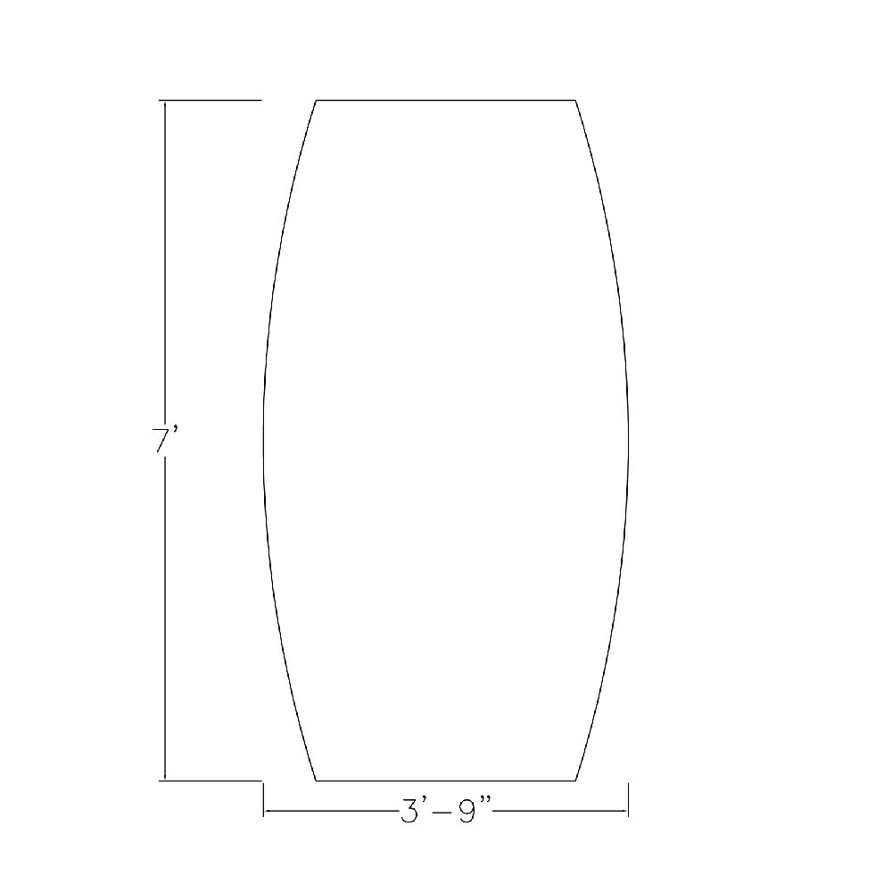 7Ft Boat Shaped Conference Table with Metal Base C937895