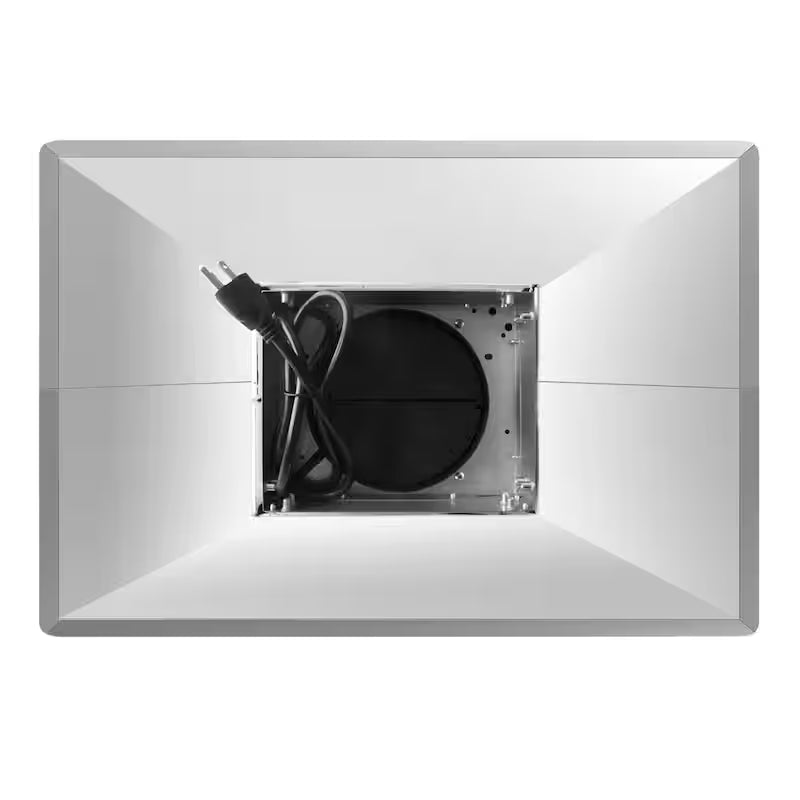 36 in. Ductless Island Range Hood with LED Lighting and Permanent Filters in Stainless Steel B546586