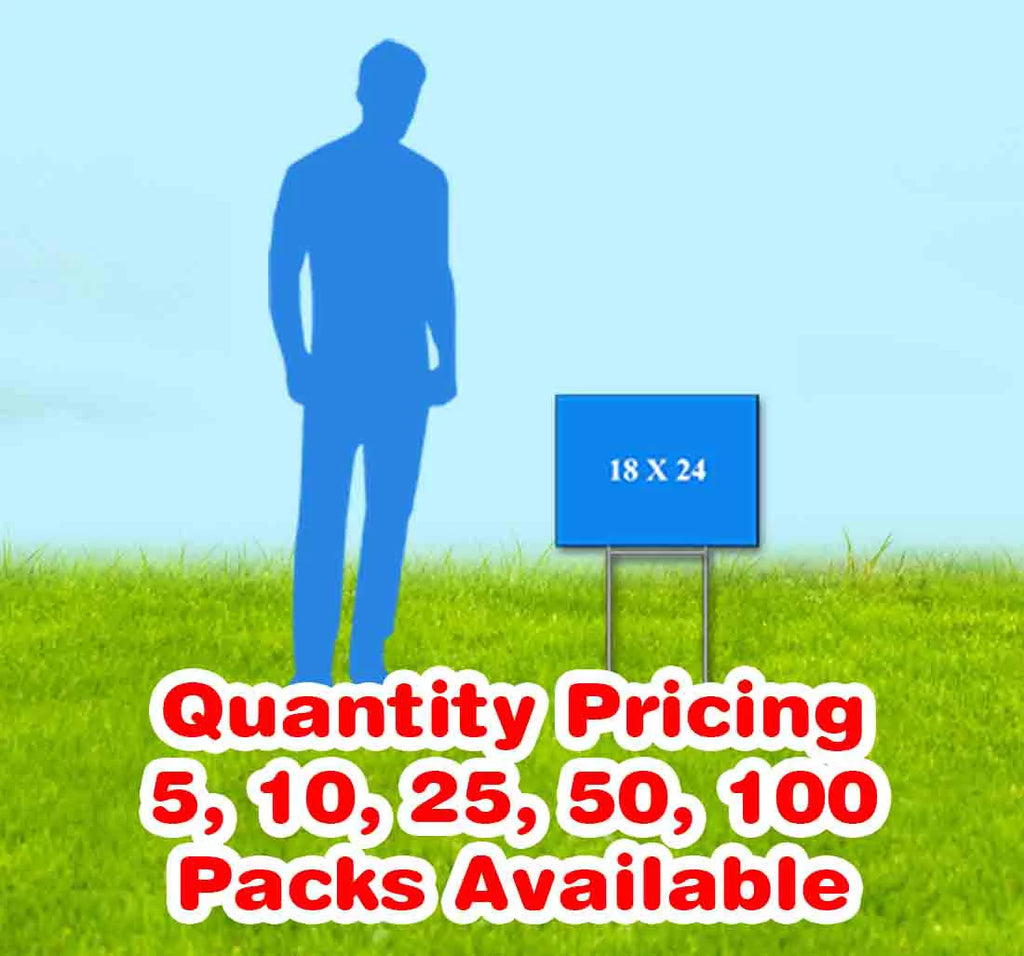 Yard Sign with Metal Step Stake K6688