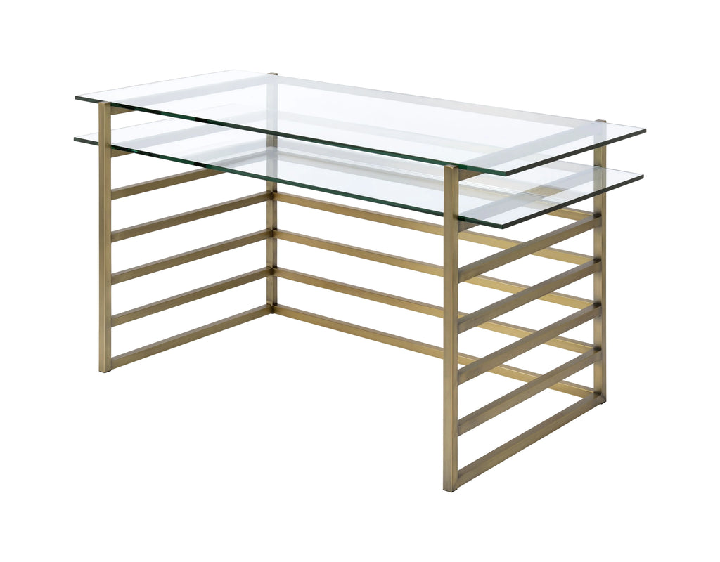 Antique Gold Clear Glass Desk A792535