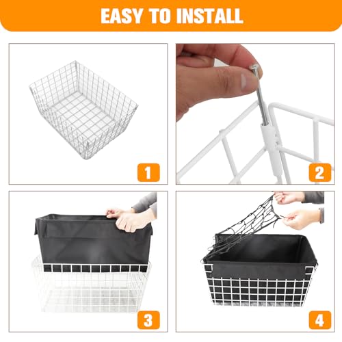 Black Folding Steel Tricycle Rear Basket with Liner Bag C923738