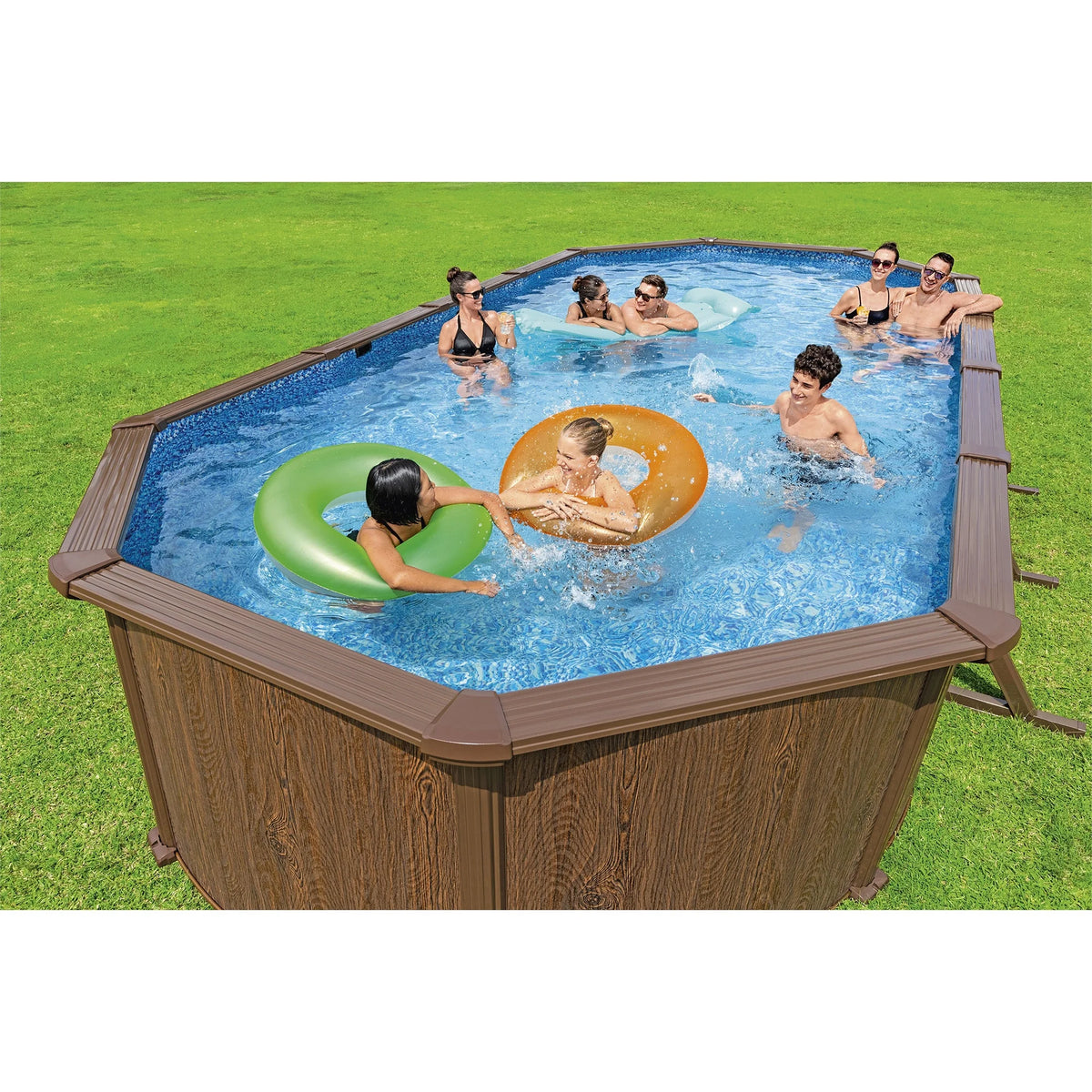24'x12'x52 Oval Above Ground Swimming Pool Set S351243