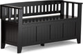 Solid Wood 48 inch Wide Entryway Storage Bench B506782