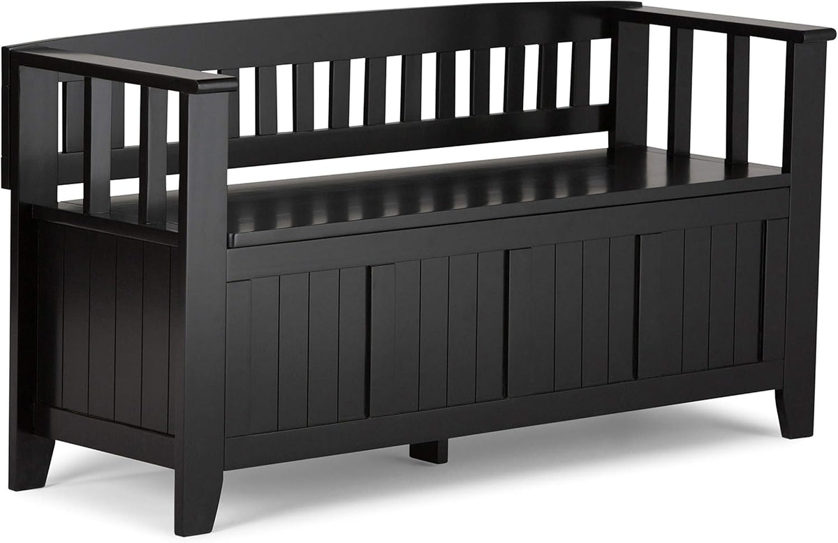 Solid Wood 48 inch Wide Entryway Storage Bench B506782