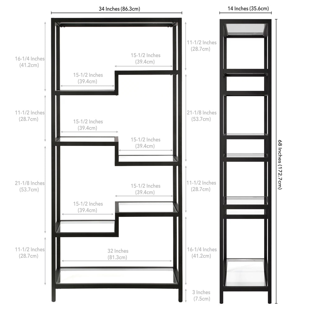 Metal 4-Tier Bookcase X81902