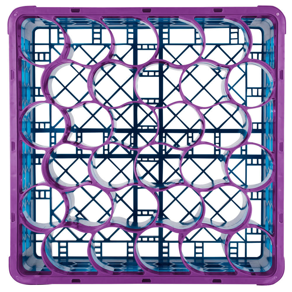 30 Compartment Lavender Glass Rack with 5 Extenders A38405