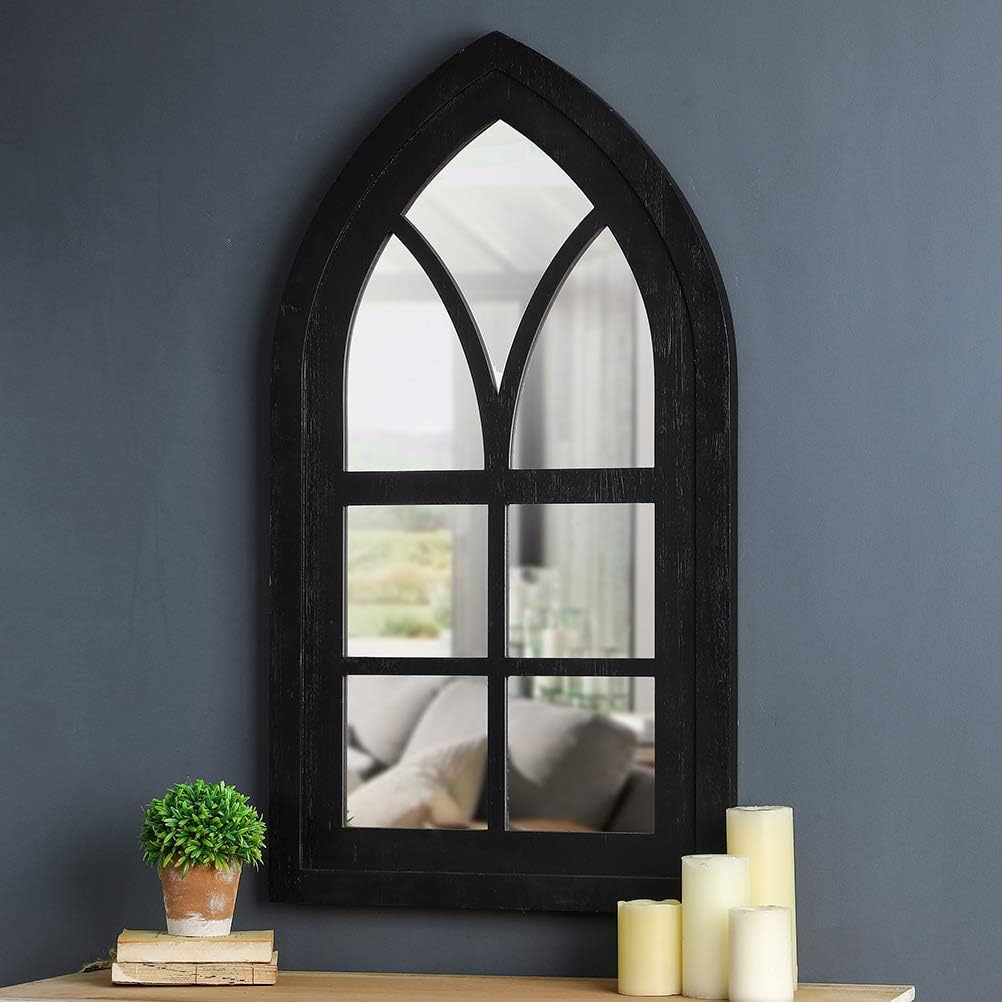 40 H Arched Windowpane Wall Mirror W2790