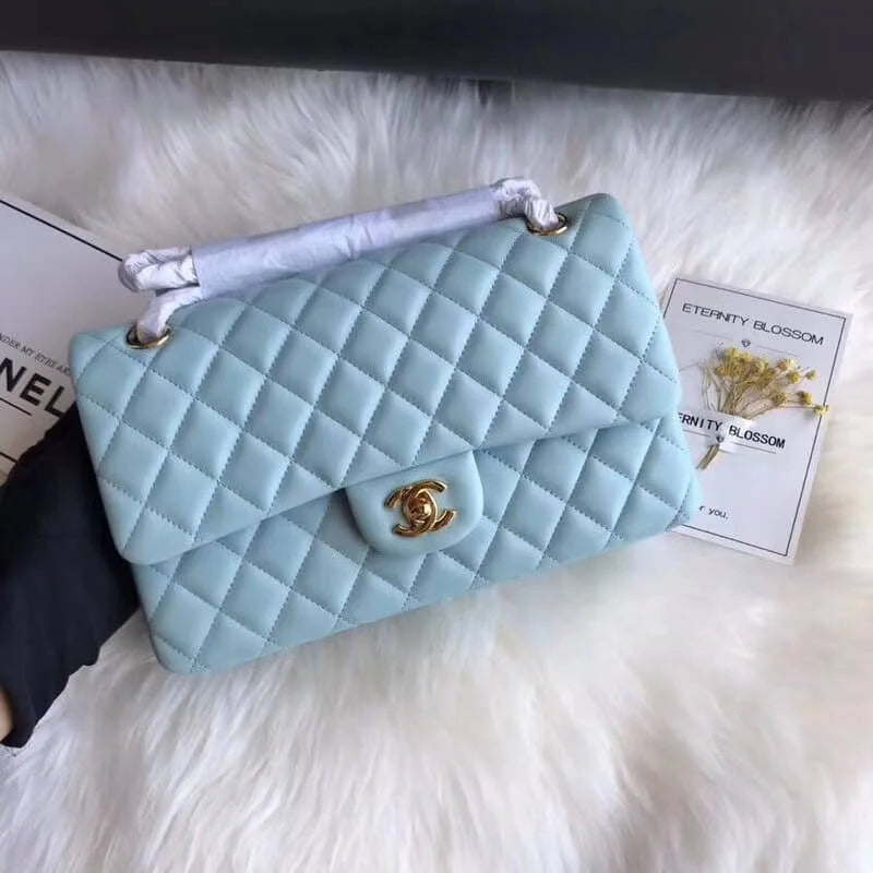 Tiffany Blue Lambskin Leather Flap Bag G81065