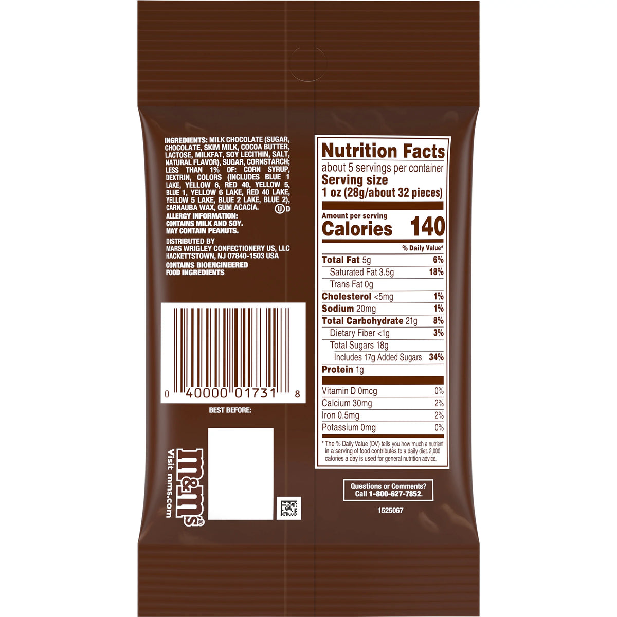 Milk Chocolate Candy 5.3 oz Z974313