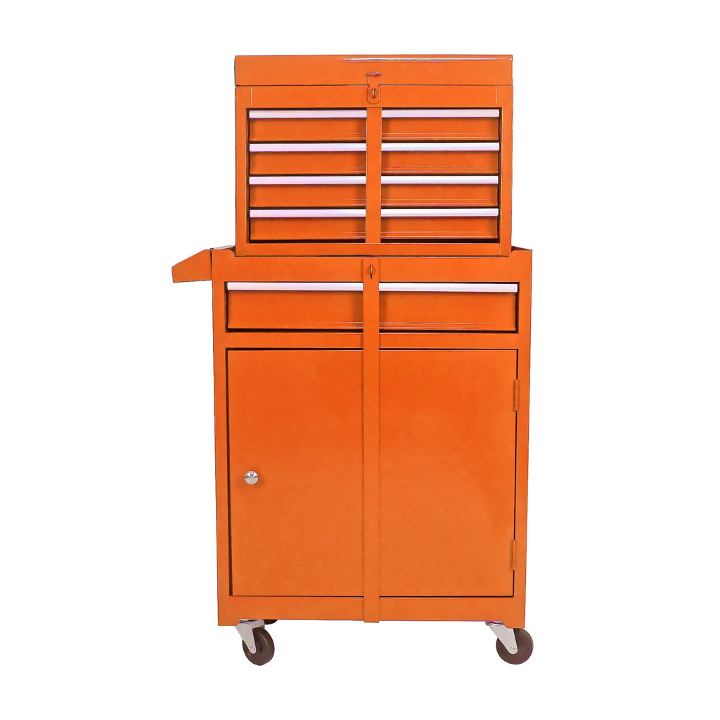 2 in 1 Steel Rolling Tool Chest, 8 Drawer, Black V639752
