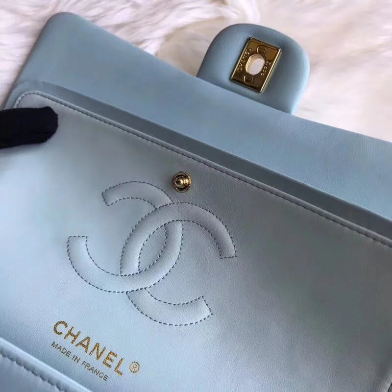Tiffany Blue Lambskin Leather Flap Bag G81065