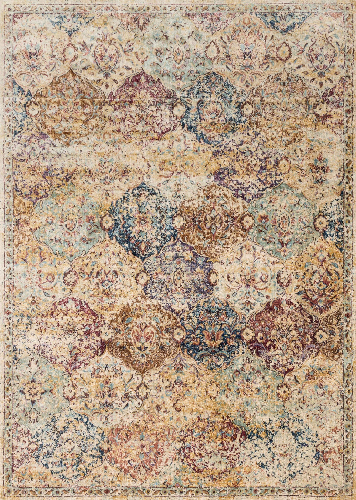 Ivory Multi 9'6 x 9'6 Rug W1229