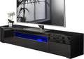 Modern Black Modular TV Cabinet with LED Lights L7184
