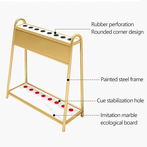 Portable Metal Pool Cue Holder Stand for 8 Pool Sticks F88787