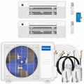 21,000 BTU 2 Zone Ceiling Cassette Ductless Air Conditioner and Heat Pump E818235