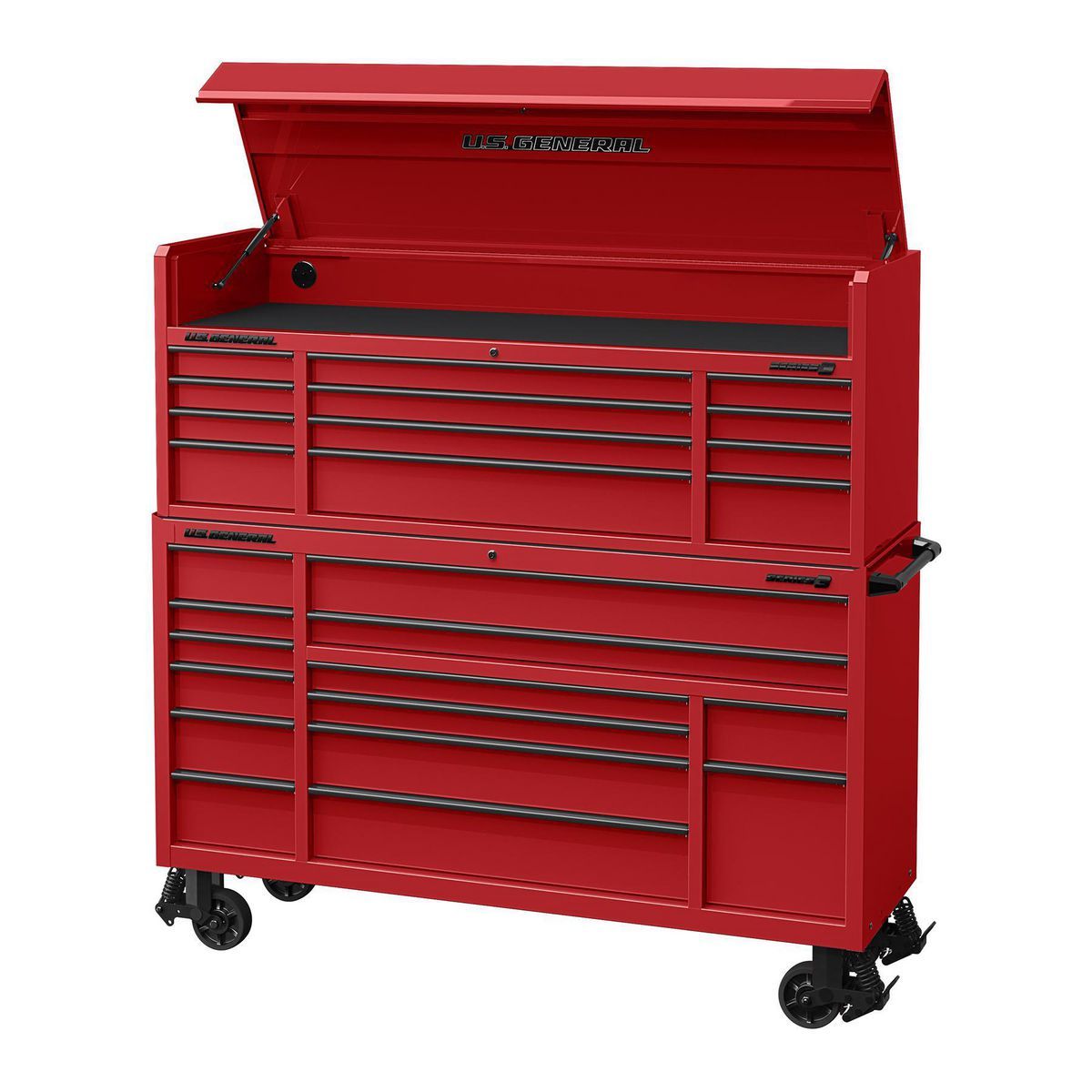 72 in. x 22 in. Triple Bank Top Chest, Red M62434