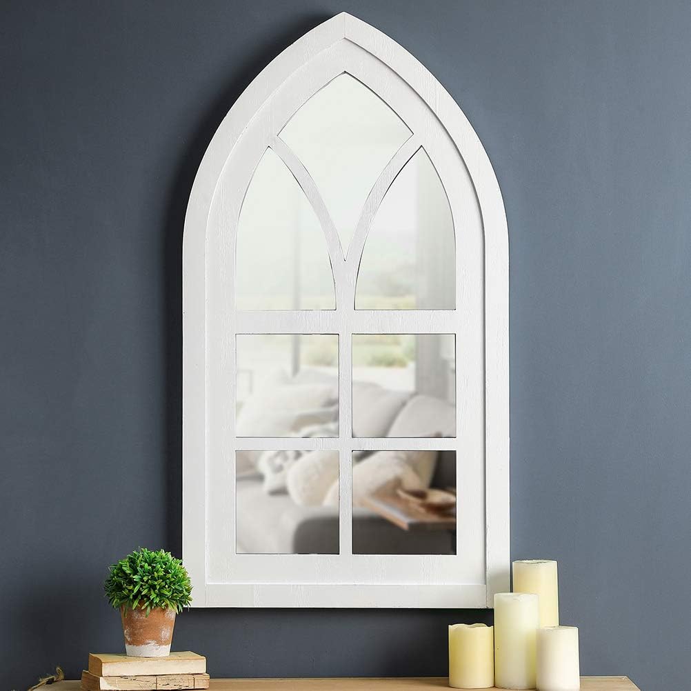 40 H Arched Windowpane Wall Mirror W2790