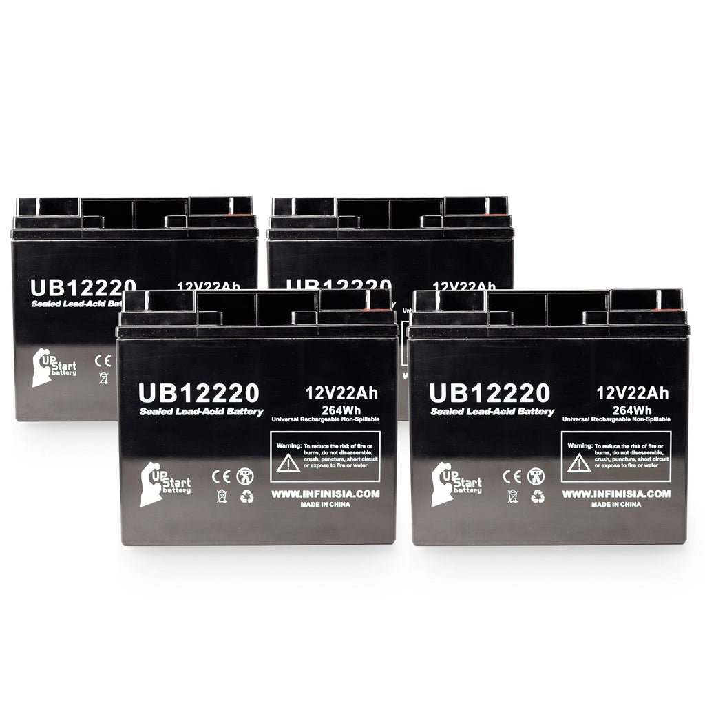 4x Pack 12V 22Ah Sealed Lead Acid Battery J309