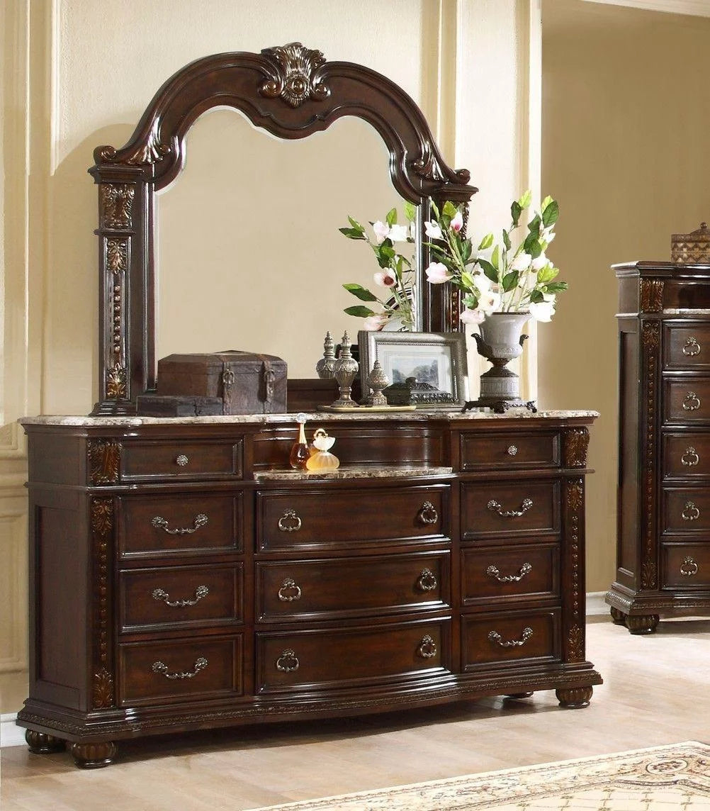 Dark Cherry Queen Bedroom Set 5P with Chest X144197