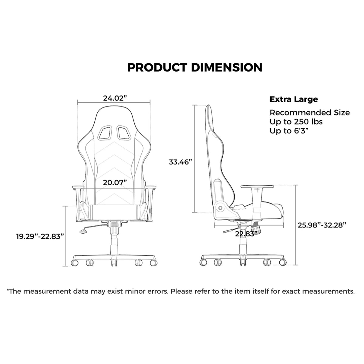 Extra Large High Back Leather Ergonomic Gaming Chair H8917
